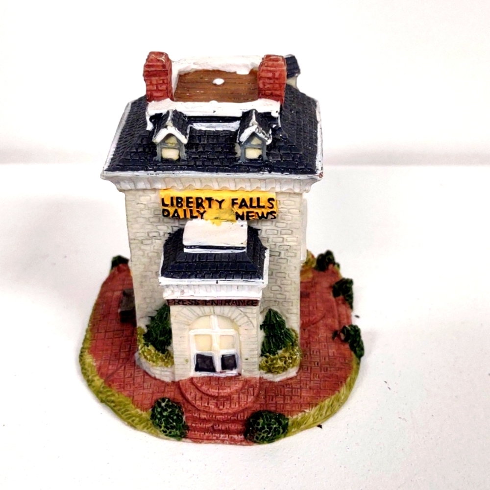 Vintage 1993 Liberty Falls Daily News Printing Office Ceramic Collectible